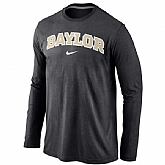Baylor Bears Nike Wordmark Long Sleeve WEM T-Shirt - Black,baseball caps,new era cap wholesale,wholesale hats